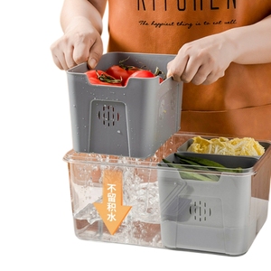 OT ALE egetables Fresh onontainers con Divider eefrigerator Storage Xes oples & bins rrganizer ruruit tortorage ontainers con mango - Product Image 3