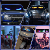 27 ''x 5'' USB 5V Señal de pantalla LED programable, tablero de mensajes de desplazamiento flexible Ojos del diablo para publicidad de tienda de camiones