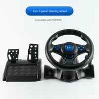 Volante de Simulación de Carreras con Puerto USB y Pedales de Vibración para P2/P3/PC e Interfaz Dual P2, Accesorios para Juegos