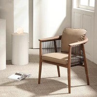 Chaise de salle à manger en bois massif de style médiéval PurelyFeel Fauteuil rembourré doux haut de gamme Dossier de ménage Chaise pour une personne