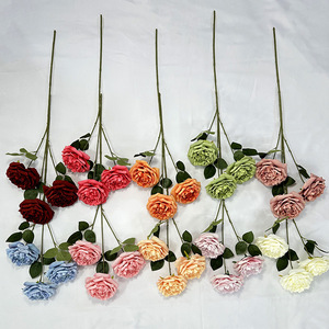 ดอกไม้ประดิษฐ์ Meiyu Craft รุ่น Austin Rose ดอกกุหลาบจำลอง 3 หัว ทำจากผ้าไหม สำหรับตกแต่งงานแต่งงาน ช่อดอกไม้ ตกแต่งบ้าน - Product Image 1