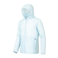 Summer Unisex Casual Sport Hommes Sunscreen Nylon Windbreaker Hood Zipper Stand Outdoor Breathable Jacket for Couple