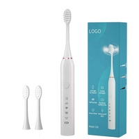 Brosse à dents électrique rechargeable pour adultes, brosse à dents sonique à poils souples portable pour la maison