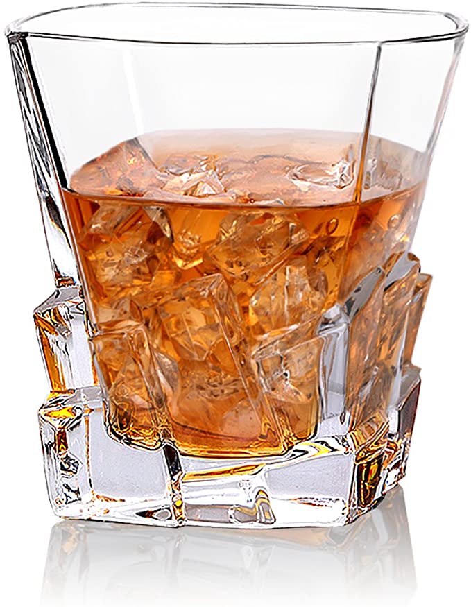 Iceberg Whiskey Transparent Drinking Glasses,Wine accessaries for Whisky,Cocktail Juice,300ML (10.6 oz)
