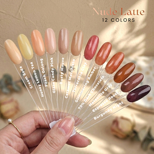 ชุดเจลทาเล็บสีนู้ดแบบขายส่ง 12 สี คุณภาพระดับร้านทำเล็บ ติดทนนาน ล้างออกได้ด้วยน้ำยาล้างเล็บ สำหรับร้านทำเล็บ - Product Image 4