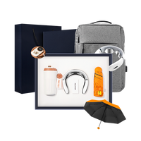 Ensemble de cadeaux d'affaires de luxe annuel pour les bureaux d'entreprise comprenant une tasse sous vide masseur de cou Mini parapluie Sac à dos