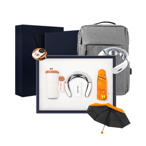 Ensemble de cadeaux d'affaires de luxe annuel pour les bureaux d'entreprise comprenant une tasse sous vide masseur de cou Mini parapluie Sac à dos - Product Image 2