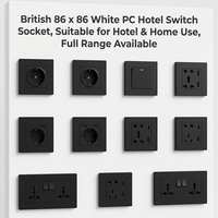 Enchufe de Pared Schuko Europeo con Puertos USB-C y USB-A, Panel de PC Ignífugo, 16A 250V, Estándar Europeo Industrial