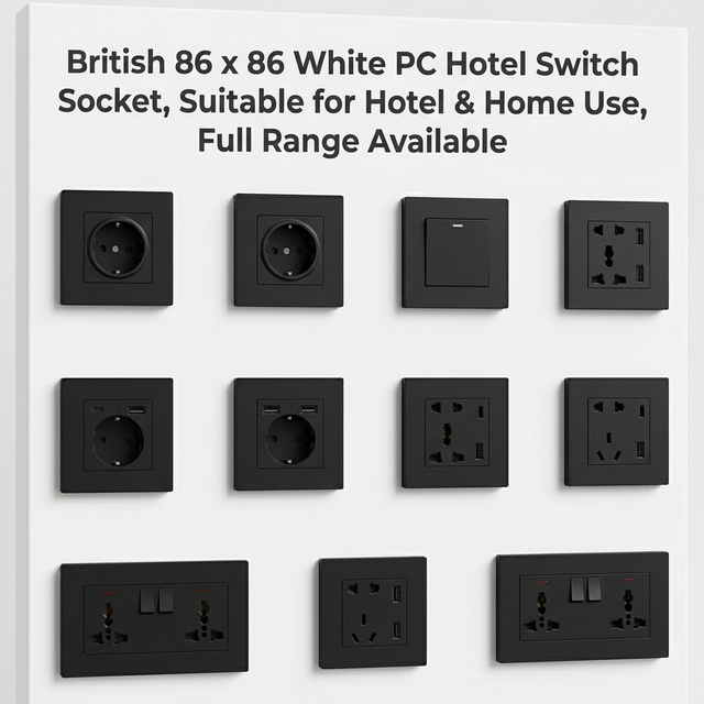 BENDI EU Schuko Wall Socket USB-C USB-A Ports Flame Retardant PC Panel 16A 250V IP22 Industrial European Standard