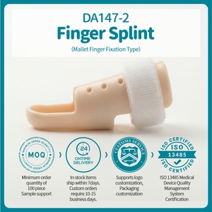 Orthèse en plastique personnalisable pour la protection des doigts en cas de fracture, avec fermeture auto-agrippante réglable, pour l'exercice physique - Product Image 6