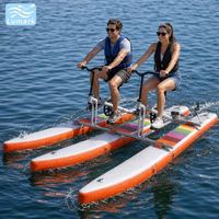 Vélo aquatique gonflable à deux places, stable, à fond plat, avec cadre en aluminium, faible résistance, pour parc aquatique, facile à ranger, de Chine, Lumark