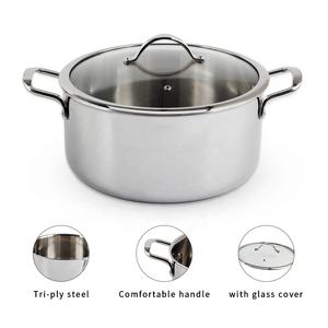 Ustensiles de cuisine en acier inoxydable tri-couches compatibles induction, grande capacité, nettoyage facile, compatibles lave-vaisselle - Product Image 3