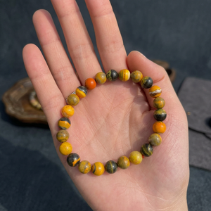 สร้อยข้อมือลูกปัดแจสเปอร์หลากสีธรรมชาติ ทรงกลม ขัดเงา อัญมณีกึ่งมีค่า เครื่องประดับหิน ขายส่ง งานฝีมือ - Product Image 2