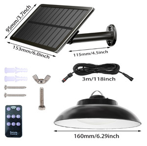 <span class=keywords><strong>Lampe</strong></span> murale LED à capteur <span class=keywords><strong>solaire</strong></span>, à tête unique, à prix réduit, pour l'intérieur et l'extérieur, idéale pour la cour et le patio, avec télécommande - Product Image 4
