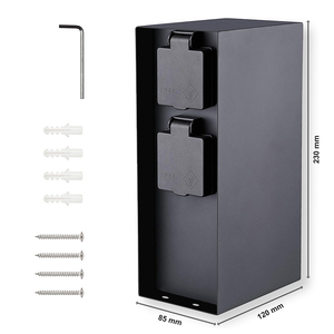 Presa da giardino impermeabile IP44 con presa esterna a 4 vie per diserbo e-bike per barbecue - Product Image 4