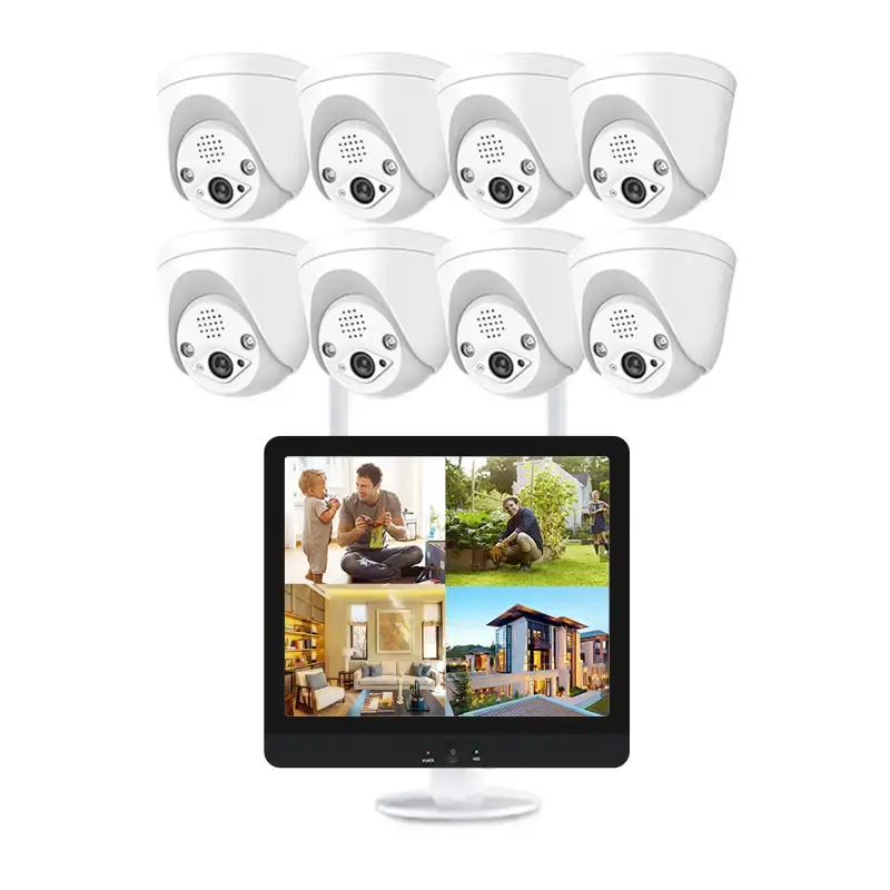 5mp Wireless Home Cctv Surveillance Kit Indoor Outdoor Wifi IP Night Vision Vr Hd 8 Channel Camera Security System