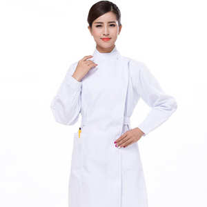 Camice Medico Antirughe Bianco per Estetiste e Assistenti Dentali, Camice da Laboratorio per Donne - Product Image 3