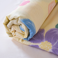 Ensemble de draps en coton 100% lavable en machine, imprimé, ajusté, doux pour la peau