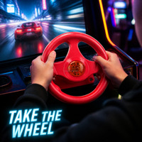 Volant rouge sans éclairage pour machine de jeu de course à monnayeur, accessoire de remplacement pour jeux vidéo d'arcade