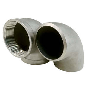 Coude fileté NPT en acier inoxydable 304 poli miroir, basse pression, 45/90 degrés, raccord de soudure classe 1000, raccord de tuyauterie 28 mm - Product Image 2