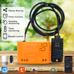 SMG-3048 Tuya 스마트 WiFI 스위치 온도 및 습도 모니터링 TH 센서가 있는 12V 24V 스위치, Alexa ,Google Home과 함께 작동 - Product Image 5