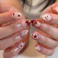 Offre Spéciale Noël : Faux Ongles Courts Carrés Rouge et Vert Motif Flocon de Neige et Canne à Sucre – 24 Pièces pour Fêtes de Fin d'Année