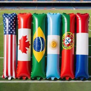 Bastón Inflable para Animar en la Copa de Fútbol 2026 - Juguete Promocional con Bandera Nacional, Bastones Sonoros para Aficionados al Fútbol, Recuerdos para Eventos - Product Image 2