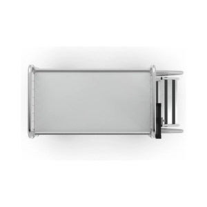 4-टियर ऑर्डर लेने वाली ट्रॉली जस्ता शेल्फ ट्रॉली 4 अलमारियों रोल कंटेनर गोदाम - Product Image 5