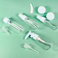 Set Botol Kosmetik Mini 30ml PET Kosong untuk Perjalanan dengan Pompa Semprot, Sablon & Stempel Emas