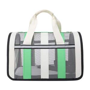 Customized Four Sides PC Mesh Window with Side Pocket for Pad Breathable Portable <b>Pet</b> <b>Carrier</b> <b>Pet</b> Travel <b>Carrier</b> Bag - Product Image 4
