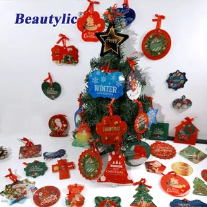Beautylische Sublimatie Acryl Ornament Gloss Wit Custom Acryl Kerst Ornament Decoratie Warmte Overdracht Prints Plat Pmma