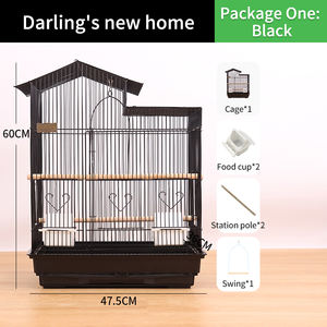 Gabbia per Uccelli di Piccole Dimensioni per Parrocchetti, Pappagalli, Agapornidi, Cocorite, Fringuelli, Canarini, Gabbia in Metallo per Pappagalli da Casa, Gabbie per Allevamento di Cocorite - Product Image 6