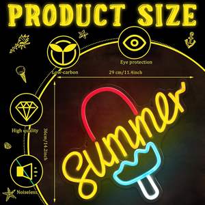 Gelato segno di luce al Neon per decorazione della parete estate perfetto per Home bar feste club edifici & negozi auto hotel - Product Image 2