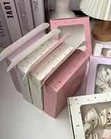 Accessoires pour cheveux en papier de carton avec logo personnalisé et design Ensemble de chouchous en satin de soie Emballage de boîte-cadeau pour chouchous