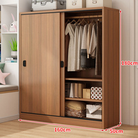 Armoire de chambre moderne BALOM à prix abordable avec serrure et clé, dressing en bois pour la maison, designs en bois