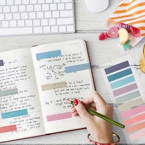 Morandi 200sheets/pad Multi-Color PET Transparent Self-Adhesive <b>Sticky</b> Memo Pad Note Pad Tab <b>Label</b> Customizable - Product Image 6