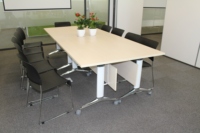 KALN Bureau de formation moderne et modulaire Table pliante facile à assembler pour le bureau et l'école en bois