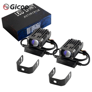 Phare auxiliaire LED D8 90W étanche IP68 bicolore pour moto, VTT, scooter, mini-voiture, avec grille avant - Product Image 5