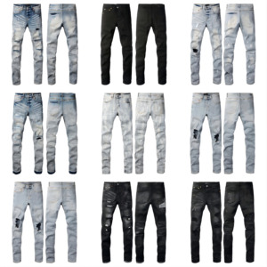 <span class=keywords><strong>Jeans</strong></span> Slim Fit da uomo di moda <span class=keywords><strong>con</strong></span> strappo elastico Design aderente Logo di personalizzazione indipendente da uomo <span class=keywords><strong>Jeans</strong></span> di marca americana - Product Image 2