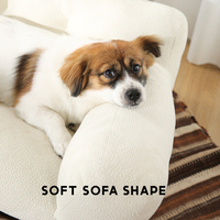 Canapé-Lit pour Animaux en Peluche, Coussin Amovible en Coton PP, Nid Douillet et Chaud pour Chats et Chiens