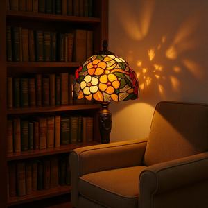 Estilo Nórdico Retro para Tiffany & Co. Lámpara de Mesa de Exportación, Creativa, de Vidrio, para Dormitorio, Comedor y Escritorio, Lámpara de Noche Acogedora - Product Image 4