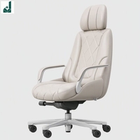 Chaise de bureau exécutive moderne à dossier haut en cuir avec design de surpiqûres en losange pour bureau de PDG et salle de réunion