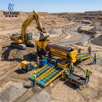 Machine de lavage mobile à tambour pour aluviens 30-50t/h, installation de traitement pour l'extraction de l'or, du chrome et du cuivre, à vendre