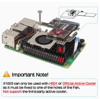Carte d'extension Raspberry Pi 5 PCIe vers M2 NVMe M2 SSD X1003, haute vitesse, conception thermique, Plug and Play, carte de développement