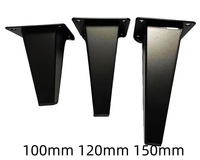 Vrac Nouveau 5 pouces Remplacement Or Conique Carré En Métal Canapé Pieds Canapé Pieds pour Meubles