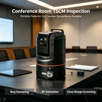 Scanner compact de détection de caméras cachées, détecteur de sécurité portable pour trouver les caméras espions et les dispositifs d'écoute dans les intérieurs