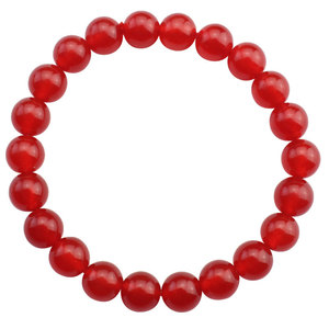 <b>Red</b> Carnelian Beaded <b>Bracelet</b> 8mm Round Balls Women's Jewelry Gift For Birth Year Sign - Product Image 5