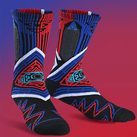 Vente en gros de chaussettes d'élite de basket-ball de compression pour la course à pied personnalisées pour hommes
