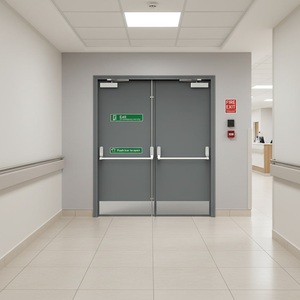 <span class=keywords><strong>Porte</strong></span> coupe-feu double en <span class=keywords><strong>acier</strong></span> homologuée UL/CE avec barre anti-panique, <span class=keywords><strong>porte</strong></span> de sortie d'urgence, résistance au feu 90/180 minutes, <span class=keywords><strong>porte</strong></span> de sécurité anti-fumée - Product Image 3