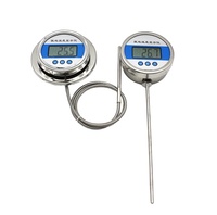 Display Temperature Gauge -50-300C Degree Digital Temperature Thermometer Stainless Steel